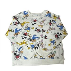 Mickey and Friends Sweater Wide Crew Neck